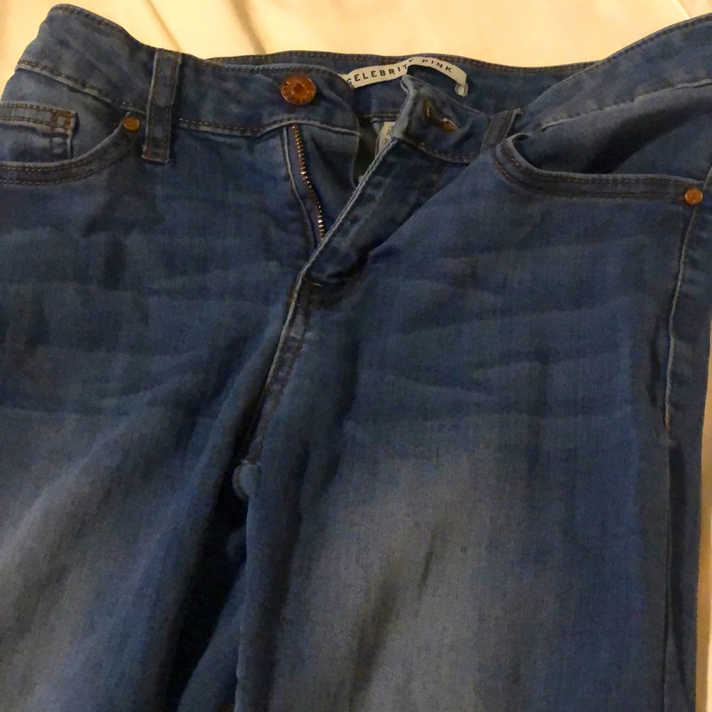 Dark Wash Medium Rise Skinny Jeans